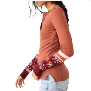 Free People Mikah Layering Cuff Top in Autumn Combo - Size Medium